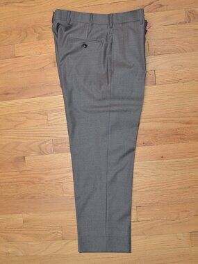Brooks Brothers 1818 Regent Dress Pants Mens 34 x 25.5 Gray 100% Wool